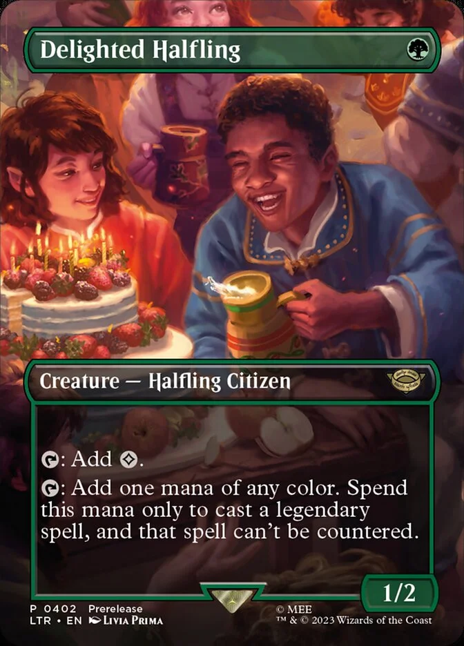 Delighted Halfling (The Lord of the Rings: Tales of Middle-earth) - Magic: The Gathering in TCG Land