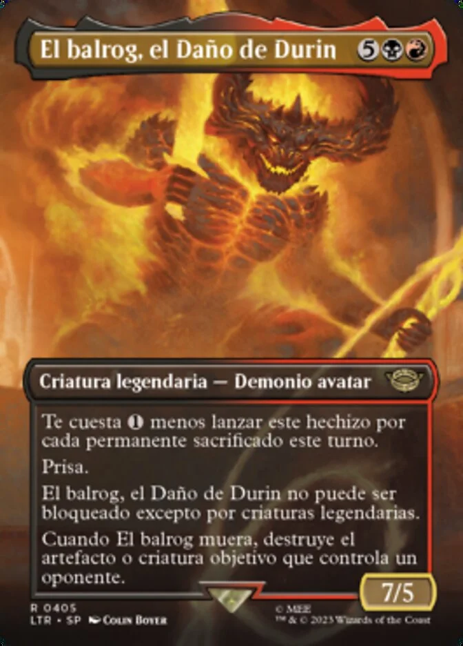 El balrog, el Daño de Durin (The Lord of the Rings: Tales of Middle-earth) - Magic: The Gathering in TCG Land