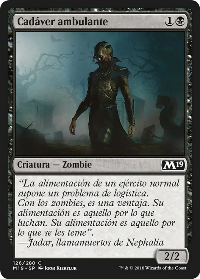Cadáver ambulante (Core Set 2019) - Magic: The Gathering in TCG Land