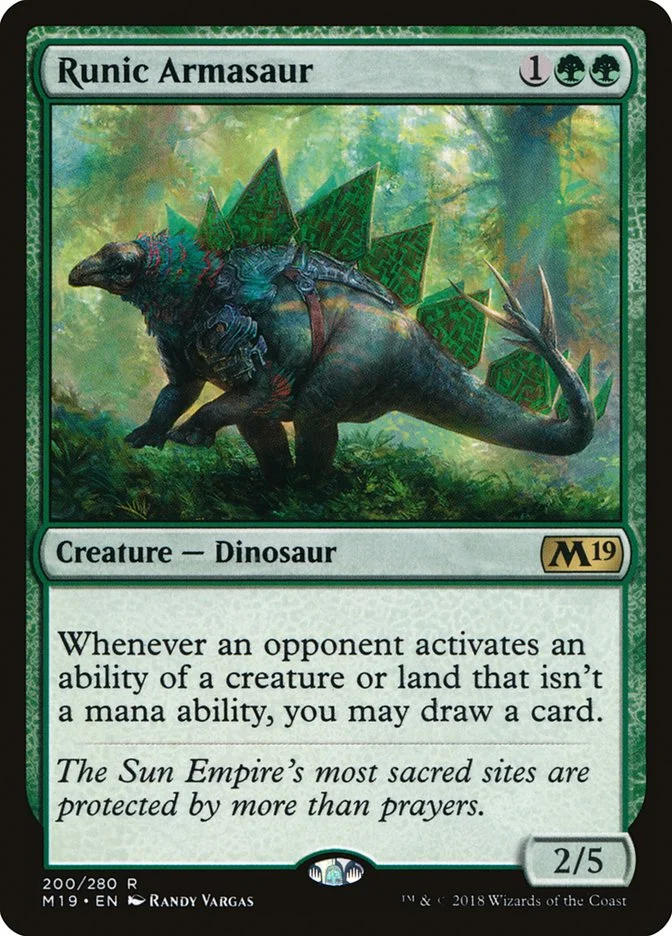 Runic Armasaur (Core Set 2019) - Magic: The Gathering in TCG Land