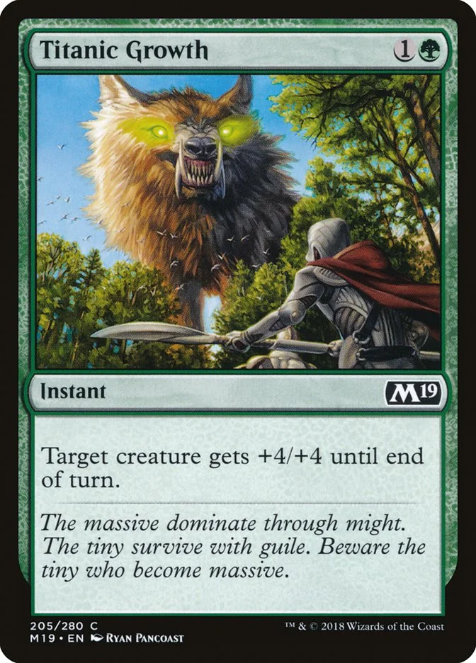 Titanic Growth (Core Set 2019) - Magic: The Gathering in TCG Land