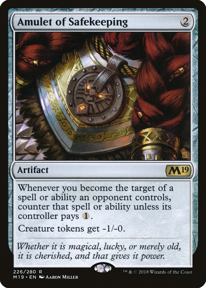 Amulet of Safekeeping (Core Set 2019) - Magic: The Gathering in TCG Land