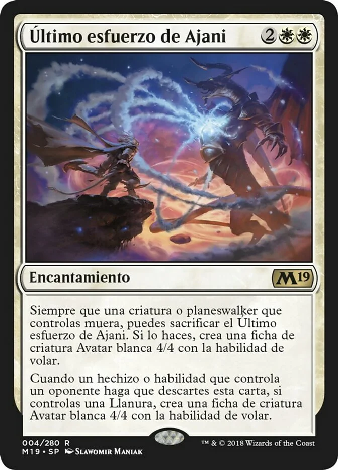 Último esfuerzo de Ajani (Core Set 2019) - Magic: The Gathering in TCG Land
