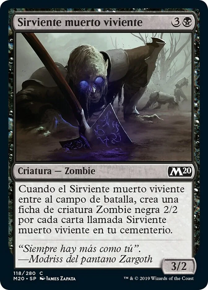 Sirviente muerto viviente (Core Set 2020) - Magic: The Gathering in TCG Land