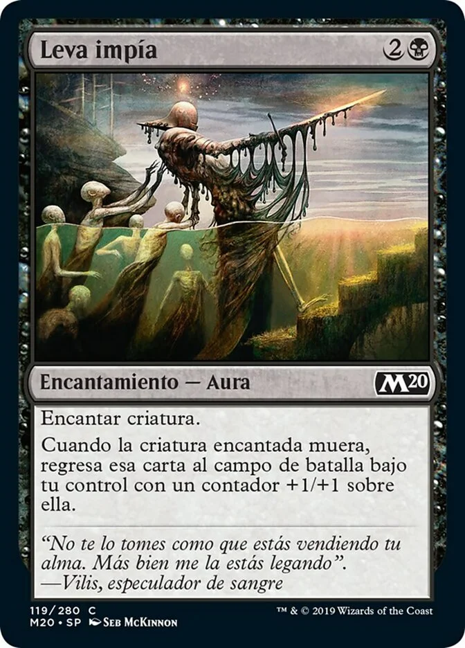 Leva impía (Core Set 2020) - Magic: The Gathering in TCG Land México