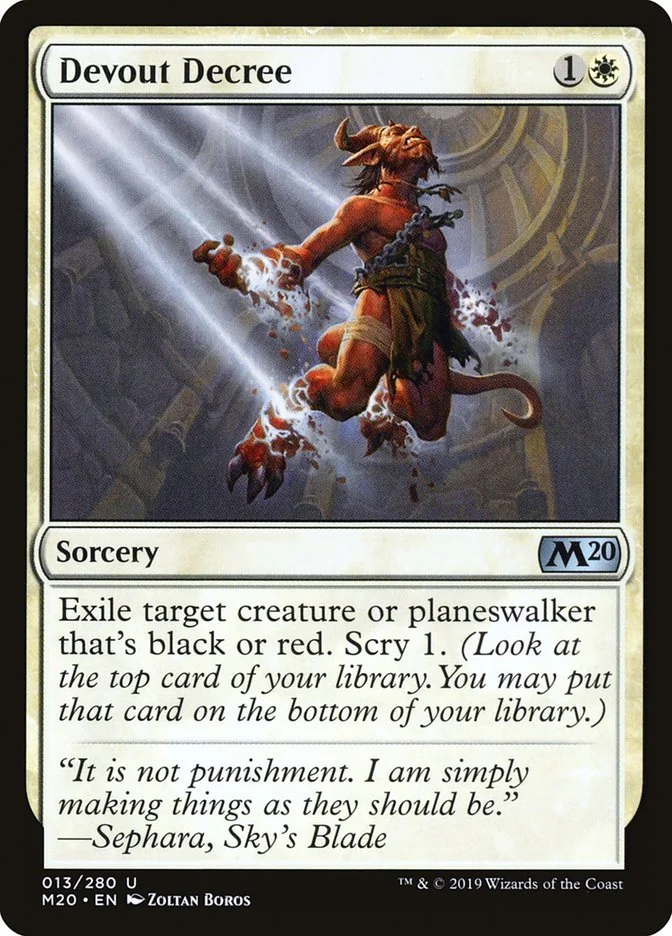 Devout Decree (Core Set 2020) - Magic: The Gathering in TCG Land