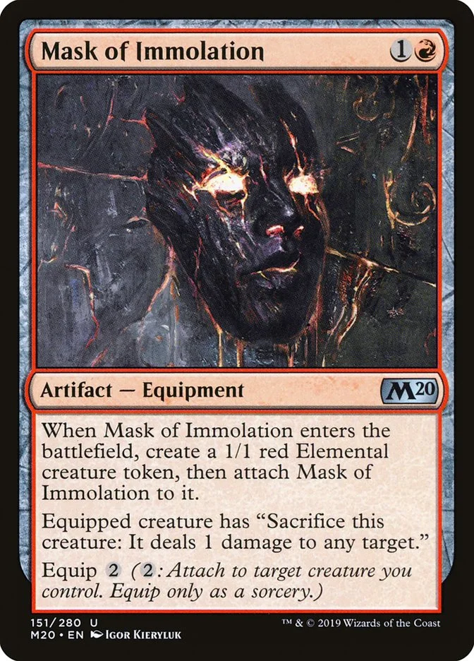 Mask of Immolation (Core Set 2020) - Magic: The Gathering in TCG Land
