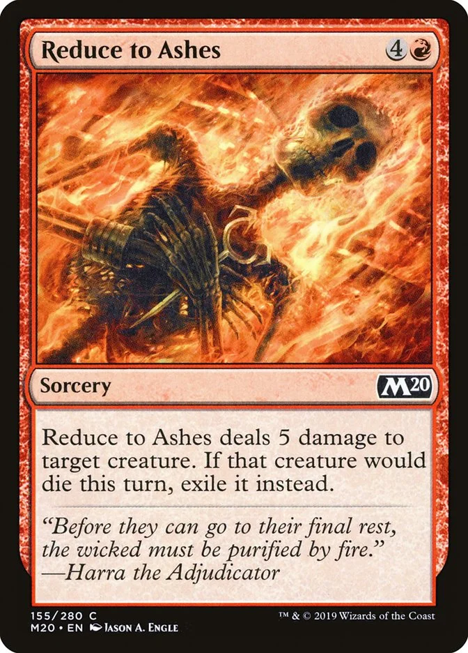 Reduce to Ashes (Core Set 2020) - Magic: The Gathering in TCG Land
