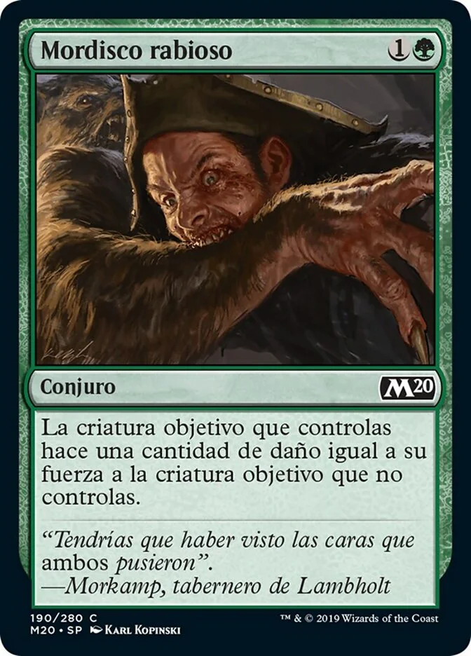 Mordisco rabioso (Core Set 2020) - Magic: The Gathering in TCG Land México