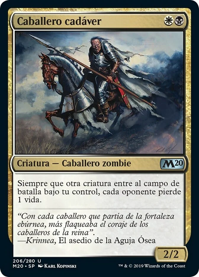 Caballero cadáver (Core Set 2020) - Magic: The Gathering in TCG Land