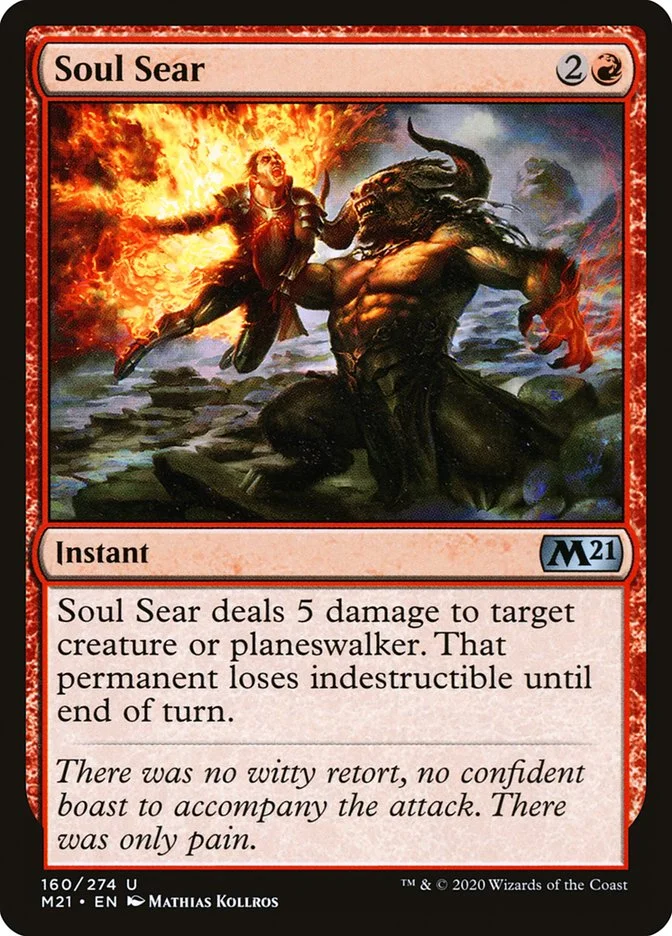 Soul Sear (Core Set 2021) - Magic: The Gathering in TCG Land