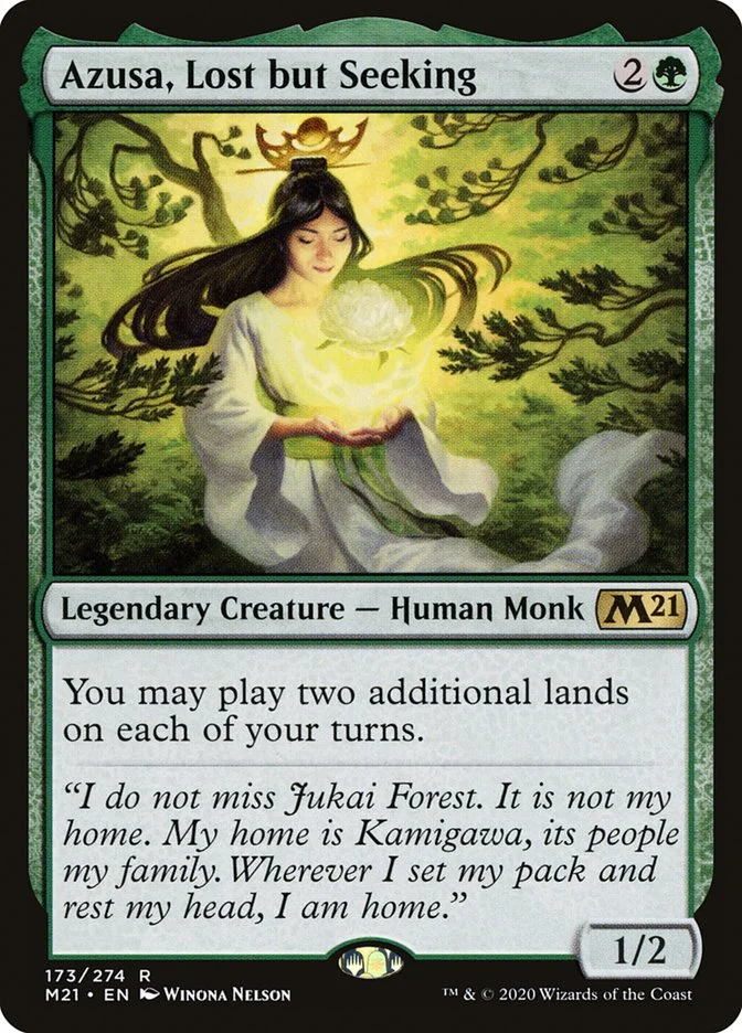 Azusa, Lost but Seeking (Core Set 2021) - Magic: The Gathering in TCG Land