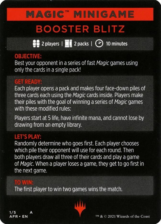 Booster Blitz (Adventures in the Forgotten Realms Minigames) - Magic: The Gathering in TCG Land