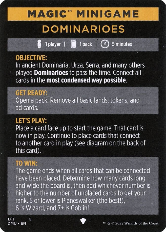 Dominarioes (Dominaria United Minigames) - Magic: The Gathering in TCG Land México