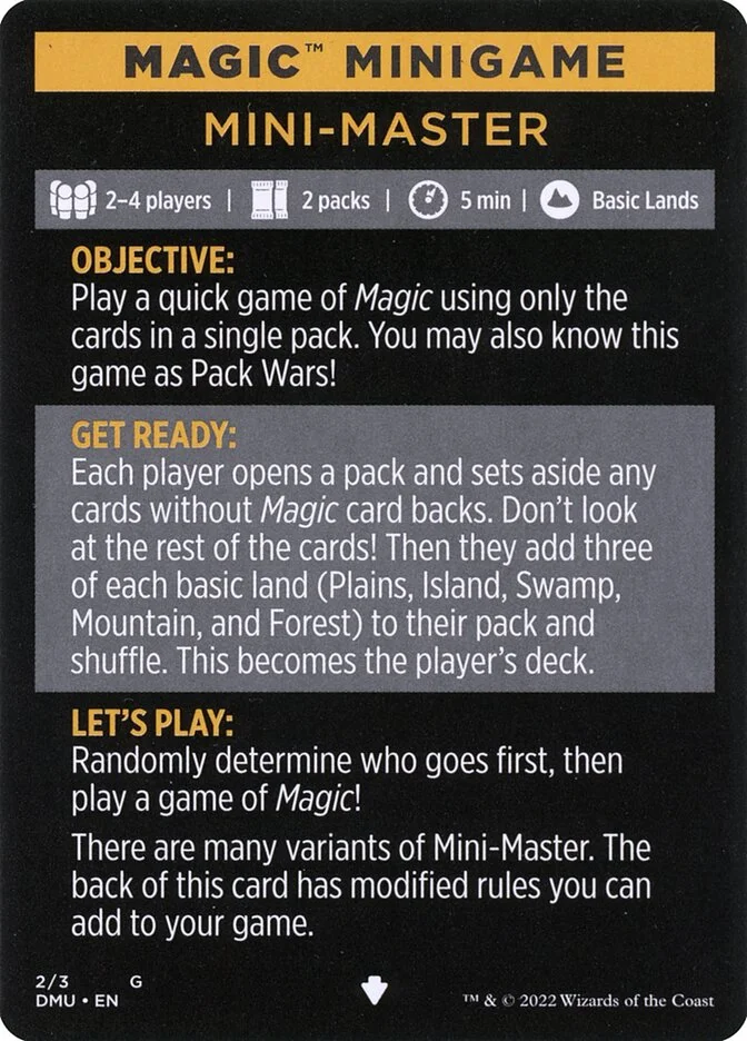 Mini-Master (Dominaria United Minigames) - Magic: The Gathering in TCG Land México