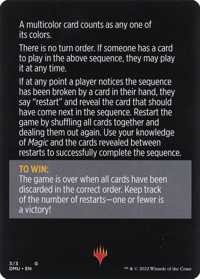 Telepathic Transmission (cont'd) (Dominaria United Minigames) - Magic: The Gathering in TCG Land México