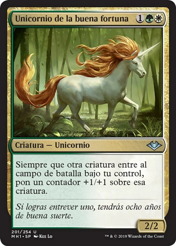 Unicornio de la buena fortuna (Modern Horizons) - Magic: The Gathering in TCG Land