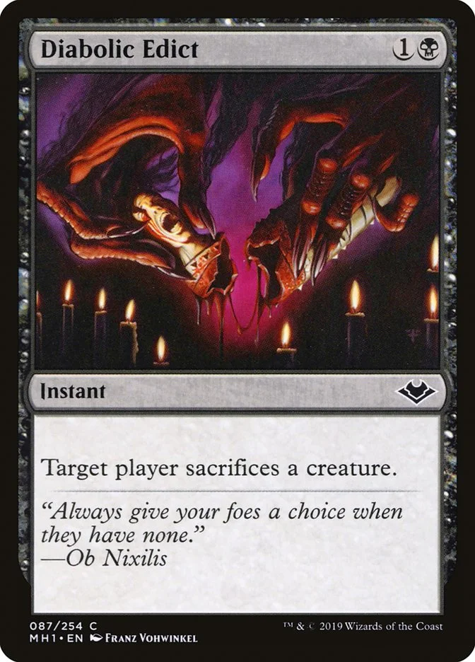 Diabolic Edict (Modern Horizons) - Magic: The Gathering in TCG Land