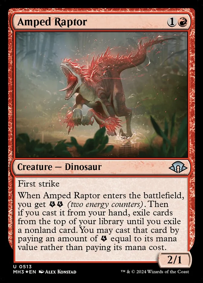 Amped Raptor (Modern Horizons 3) - Magic: The Gathering in TCG Land