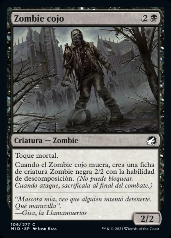 Zombie cojo (Innistrad: Midnight Hunt) - Magic: The Gathering in TCG Land México