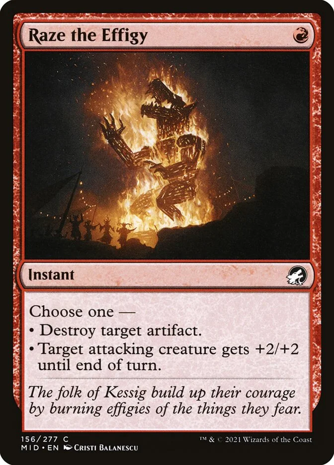 Raze the Effigy (Innistrad: Midnight Hunt) - Magic: The Gathering in TCG Land