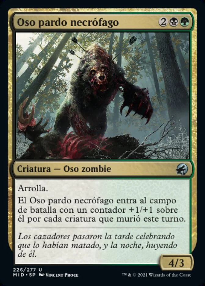 Oso pardo necrófago (Innistrad: Midnight Hunt) - Magic: The Gathering in TCG Land México