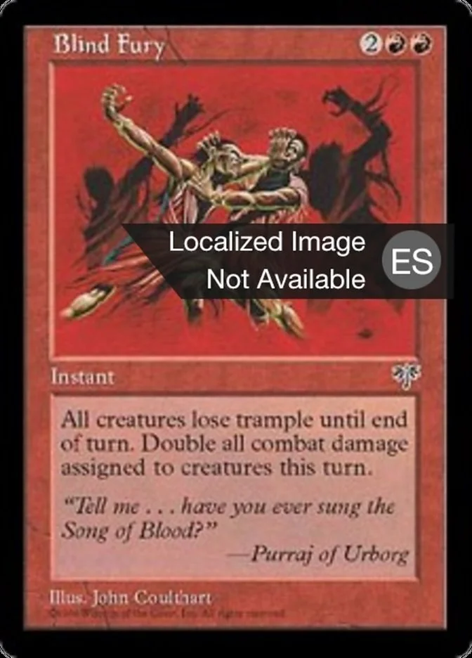 Furia ciega (Mirage) - Magic: The Gathering in TCG Land México