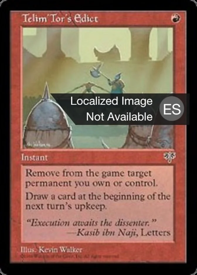 Edicto de Telim'Tor (Mirage) - Magic: The Gathering in TCG Land
