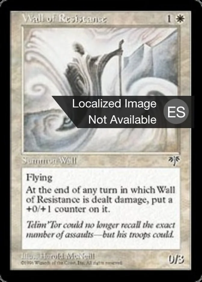 Muro de resistencia (Mirage) - Magic: The Gathering in TCG Land