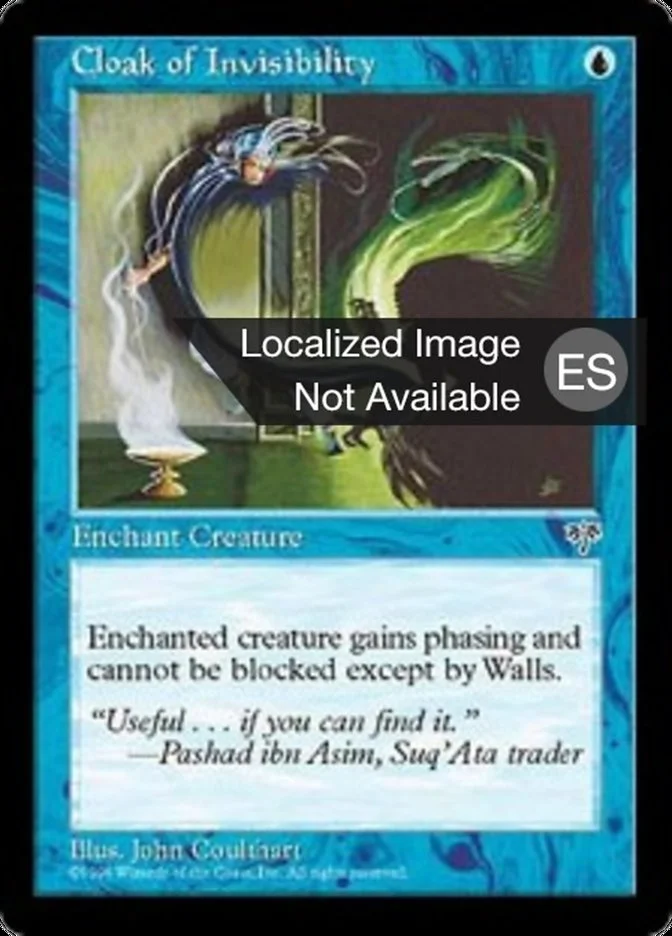 Manto de invisibilidad (Mirage) - Magic: The Gathering in TCG Land