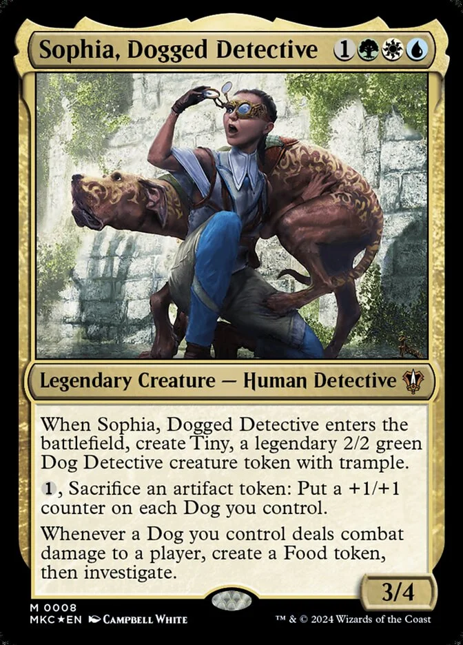 Sophia, Dogged Detective (Murders at Karlov Manor Commander) - Magic: The Gathering in TCG Land