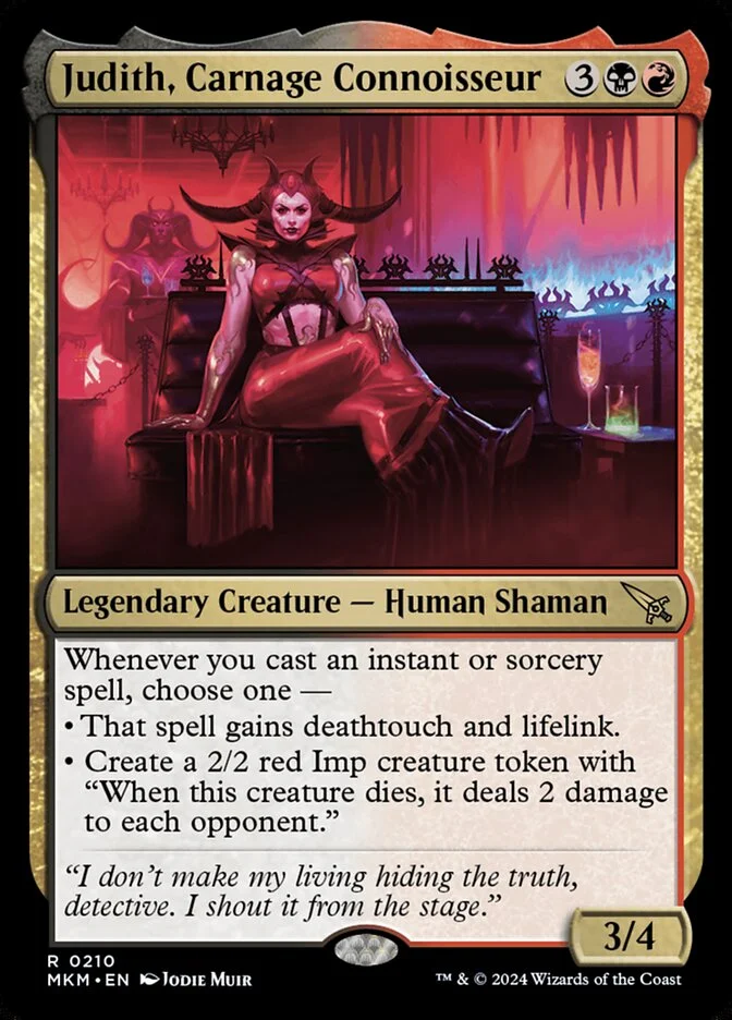 Judith, Carnage Connoisseur (Murders at Karlov Manor) - Magic: The Gathering in TCG Land