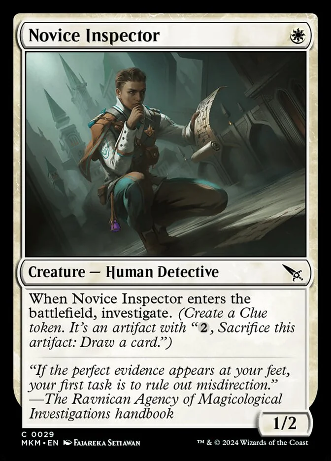 Novice Inspector (Murders at Karlov Manor) - Magic: The Gathering in TCG Land