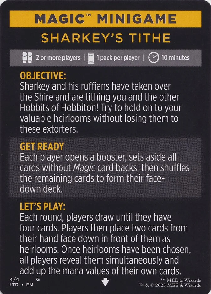 Sharkey's Tithe (The Lord of the Rings: Tales of Middle-earth Minigames) - Magic: The Gathering in TCG Land México