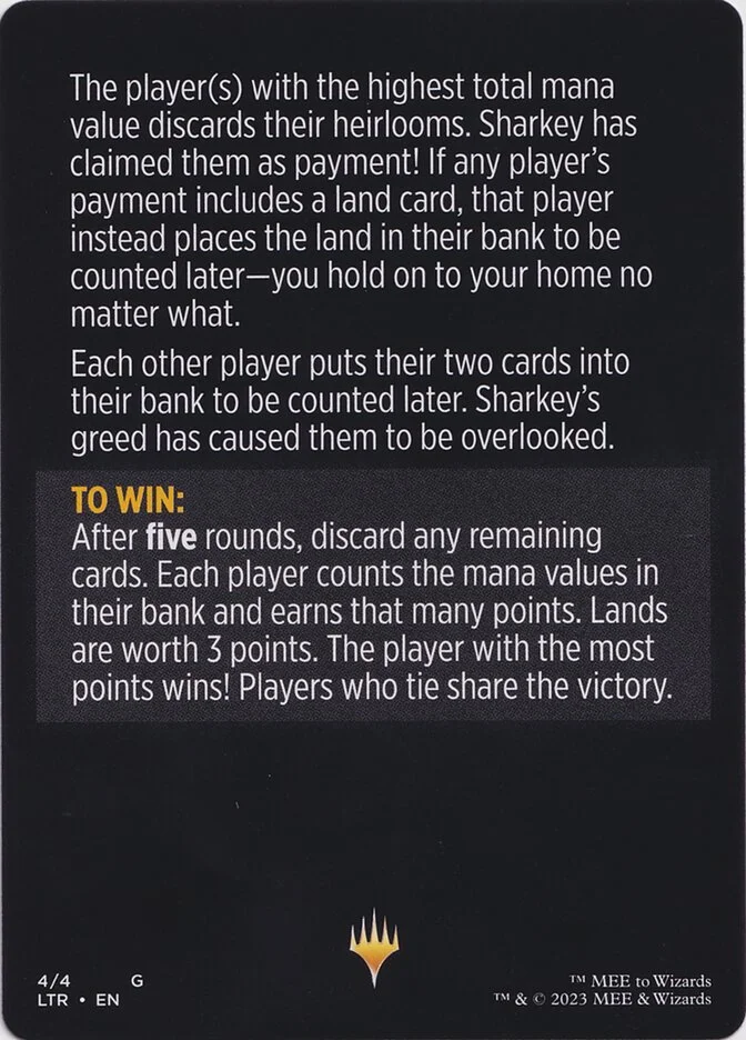 Sharkey's Tithe (cont'd) (The Lord of the Rings: Tales of Middle-earth Minigames) - Magic: The Gathering in TCG Land México