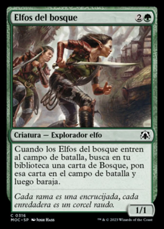 Elfos del bosque (March of the Machine Commander) - Magic: The Gathering in TCG Land