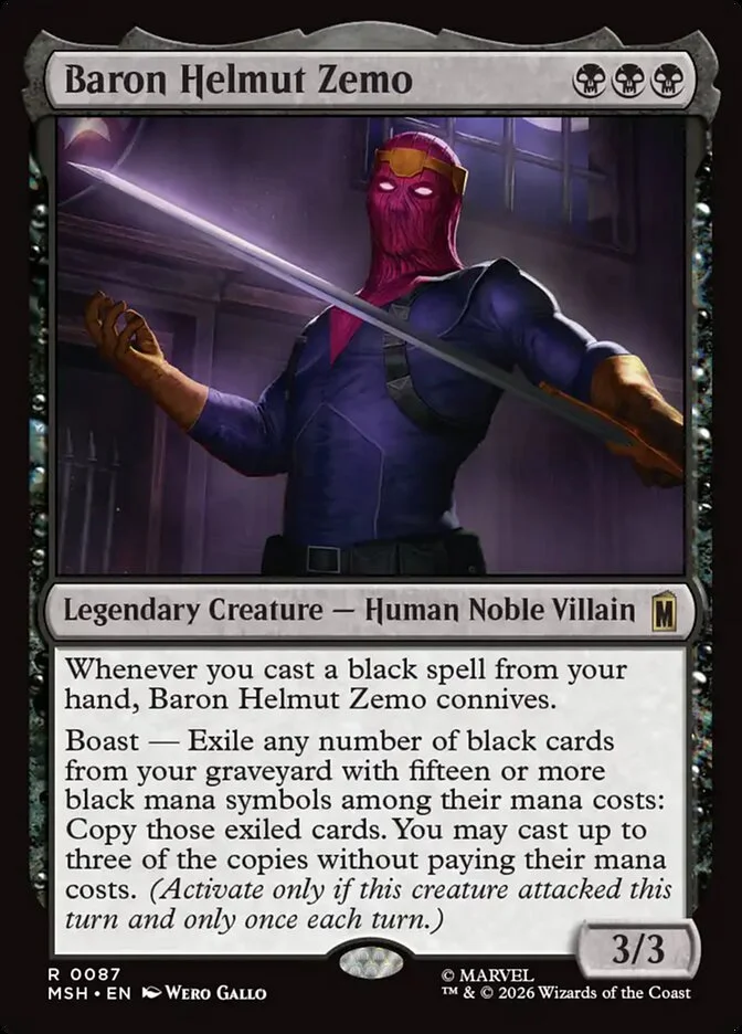 Baron Helmut Zemo (Marvel Super Heroes) - Magic: The Gathering in TCG Land México