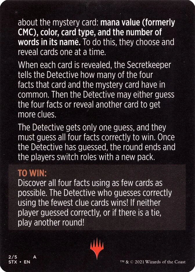 Booster Sleuth (cont'd) (Strixhaven: School of Mages Minigames) - Magic: The Gathering in TCG Land México