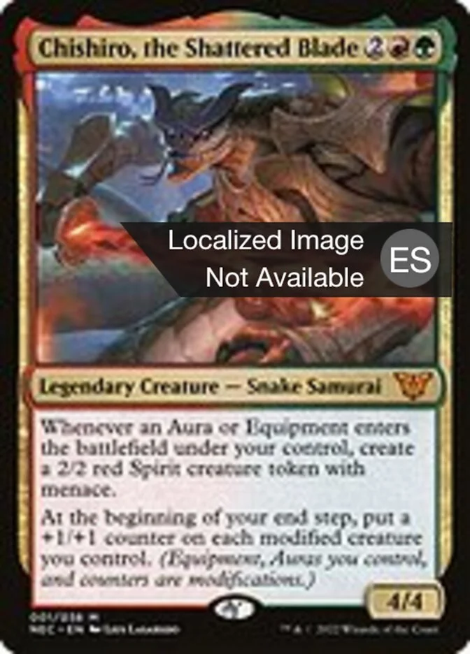 Chishiro, la Hoja Fragmentada (Neon Dynasty Commander) - Magic: The Gathering in TCG Land