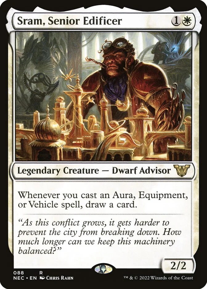 Sram, Senior Edificer (Neon Dynasty Commander) - Magic: The Gathering in TCG Land