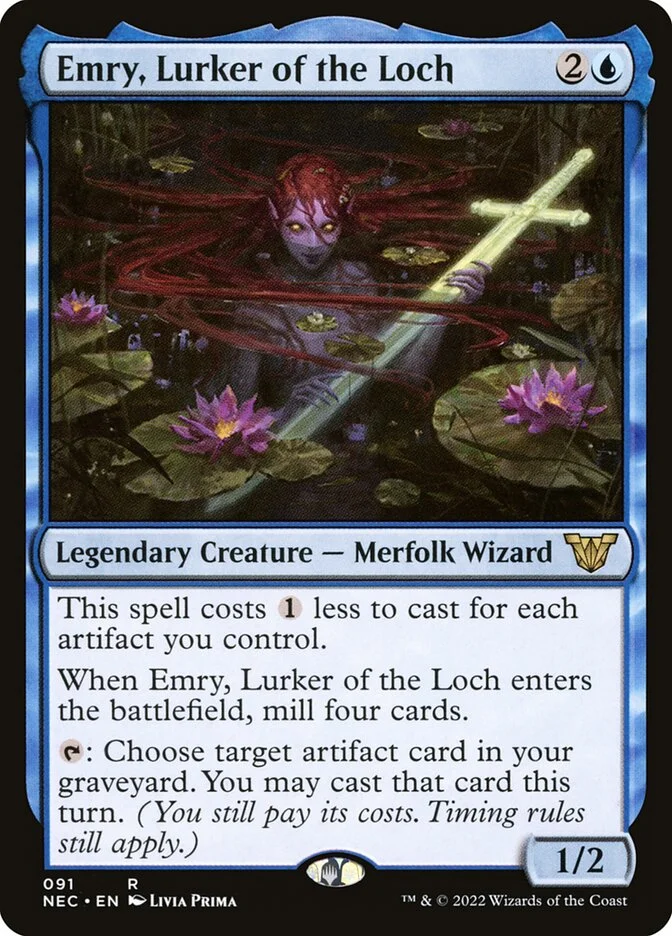 Emry, Lurker of the Loch (Neon Dynasty Commander) - Magic: The Gathering in TCG Land