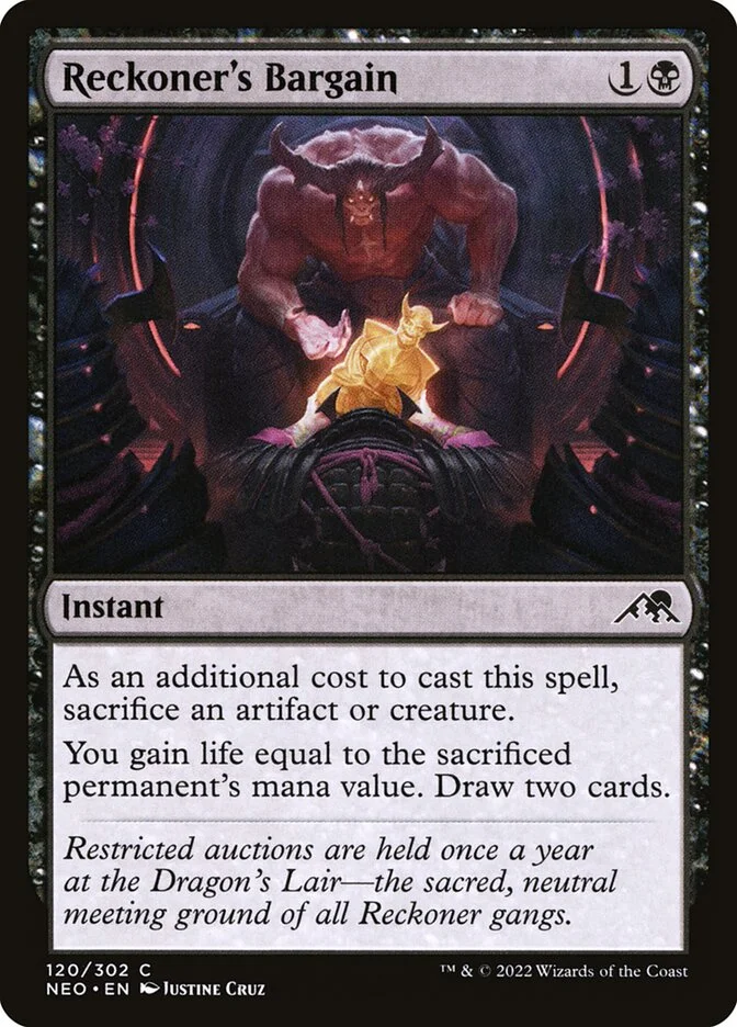 Reckoner's Bargain (Kamigawa: Neon Dynasty) - Magic: The Gathering in TCG Land