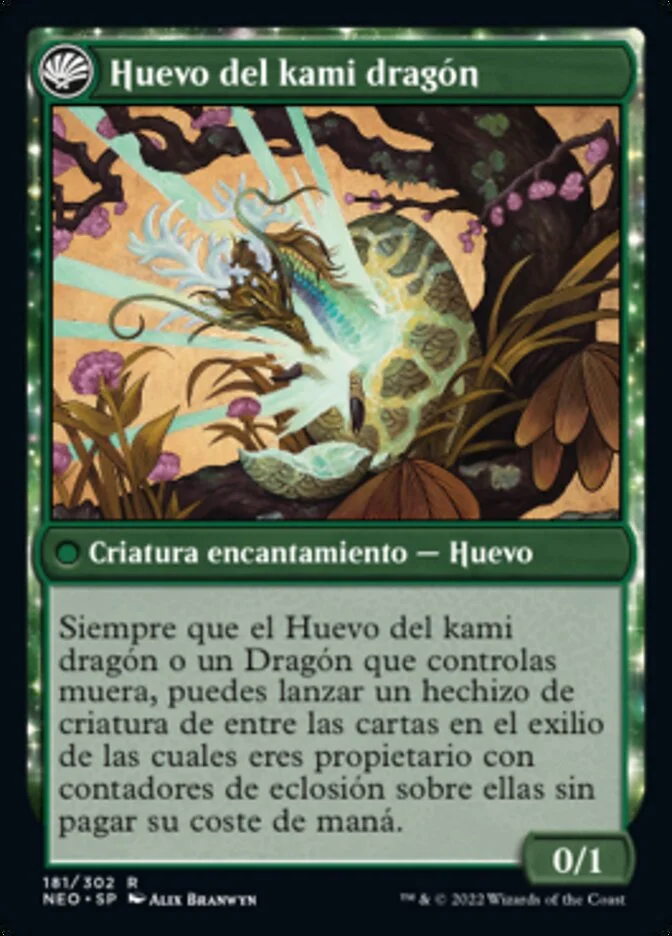 Huevo del kami dragón (Kamigawa: Neon Dynasty) - Magic: The Gathering in TCG Land