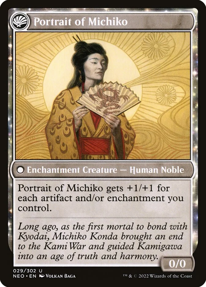 Portrait of Michiko (Kamigawa: Neon Dynasty) - Magic: The Gathering in TCG Land