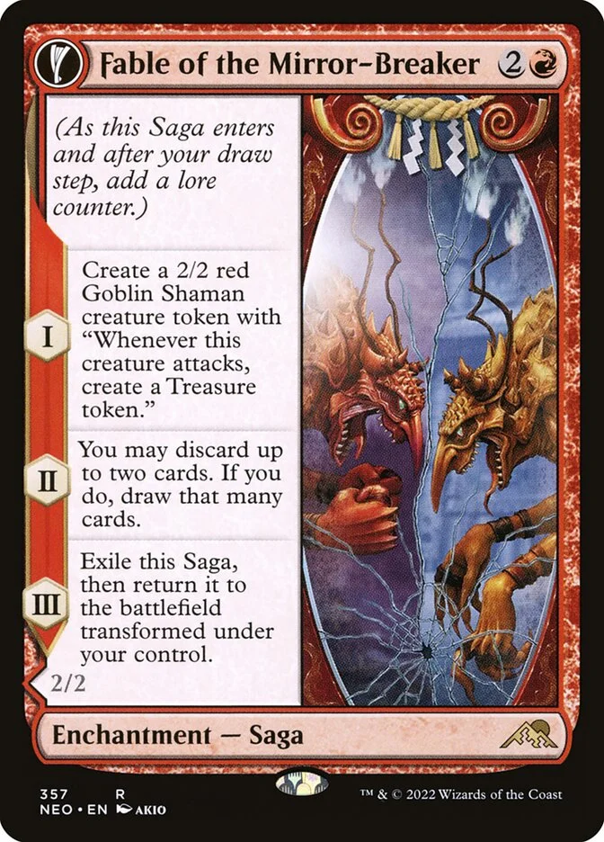 Fable of the Mirror-Breaker (Kamigawa: Neon Dynasty) - Magic: The Gathering in TCG Land