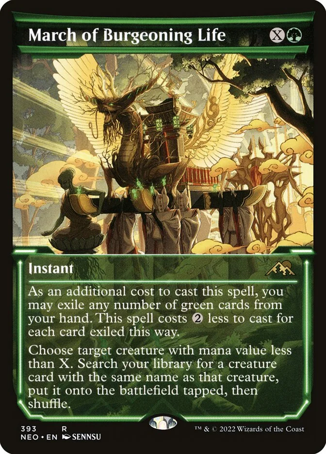 March of Burgeoning Life (Kamigawa: Neon Dynasty) - Magic: The Gathering in TCG Land