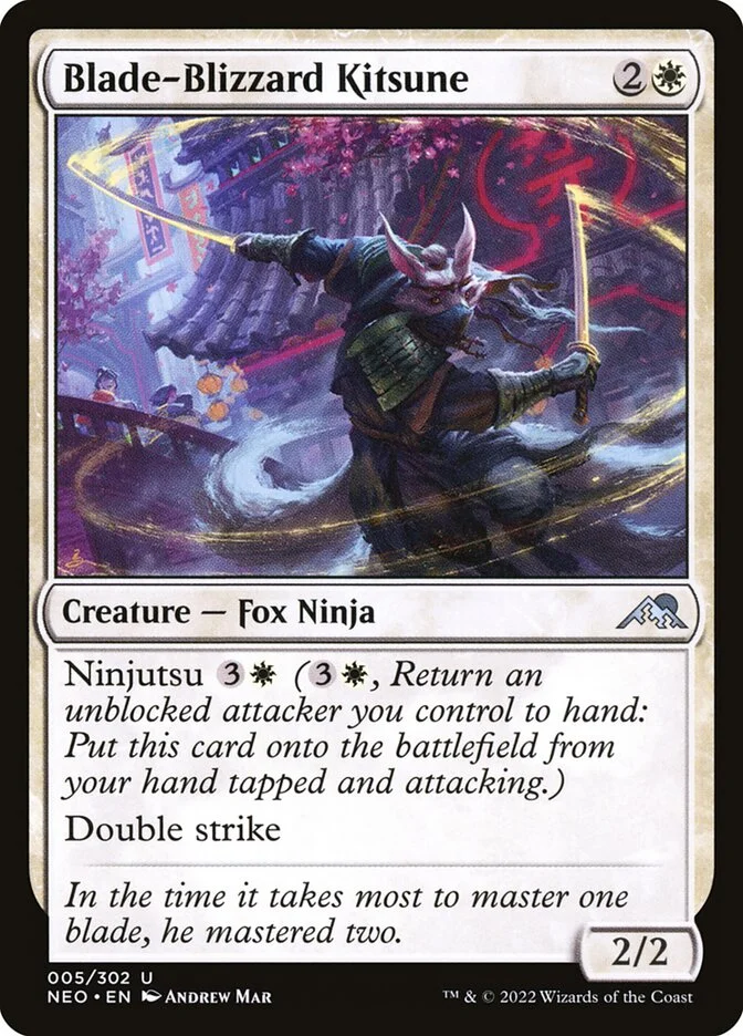 Blade-Blizzard Kitsune (Kamigawa: Neon Dynasty) - Magic: The Gathering in TCG Land