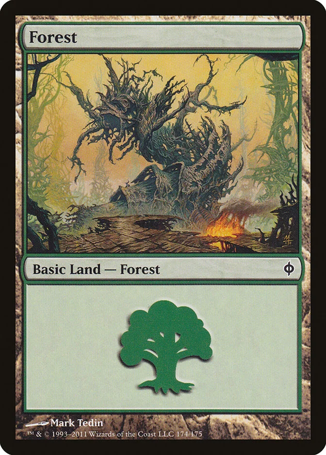 Forest (New Phyrexia) - Magic: The Gathering in TCG Land