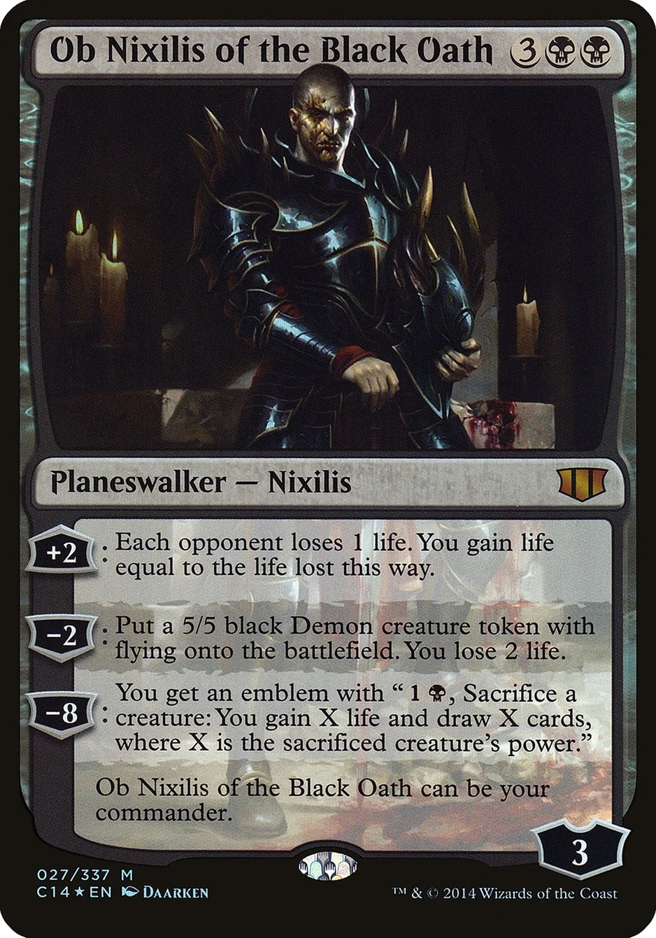 Ob Nixilis of the Black Oath (Commander 2014 Oversized) - Magic: The Gathering in TCG Land