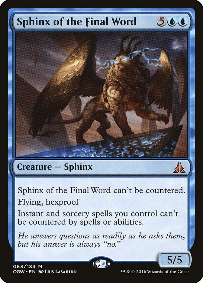 Sphinx of the Final Word (Oath of the Gatewatch) - Magic: The Gathering in TCG Land
